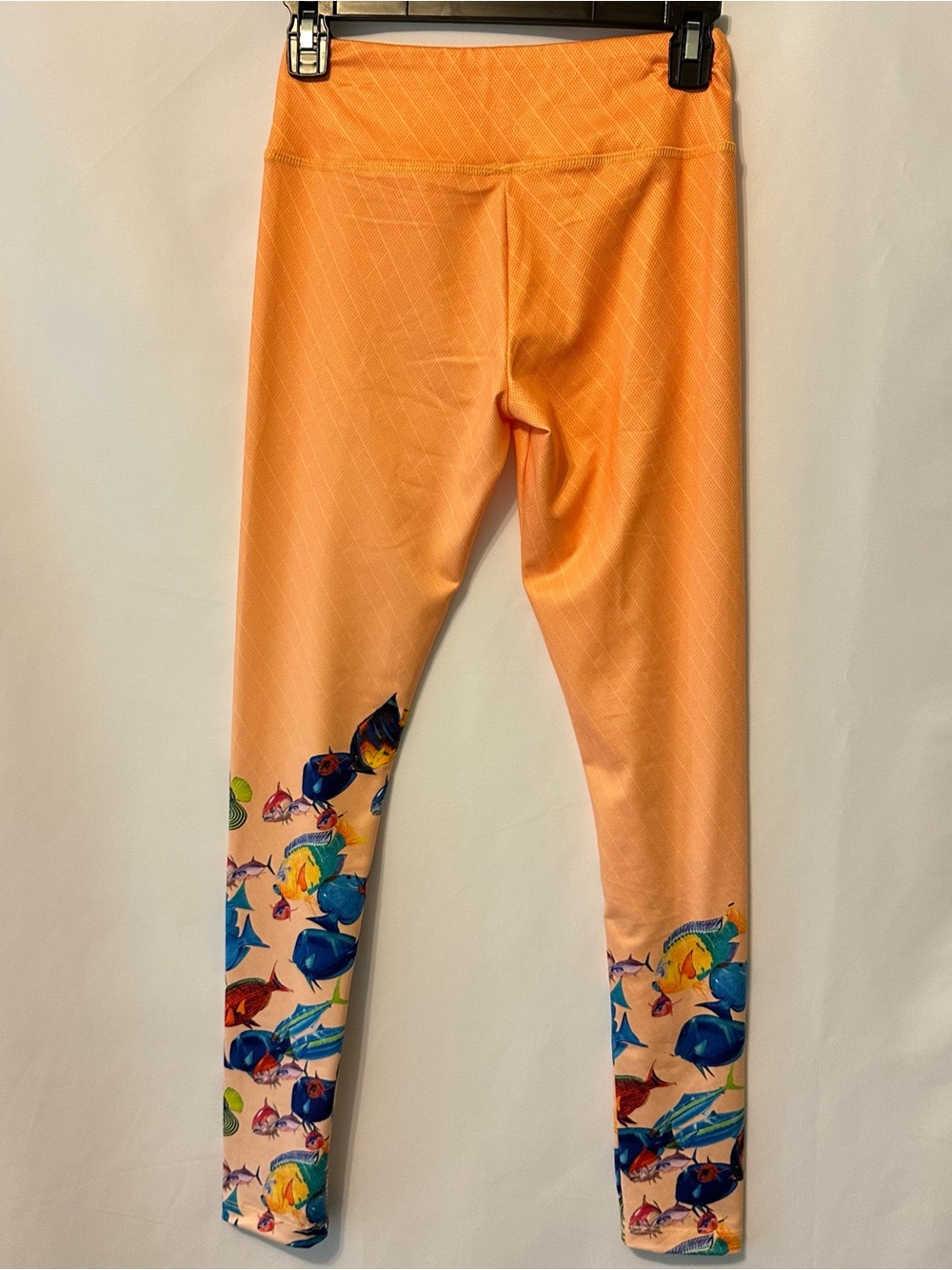Guy Harvey Leggings Womens XS Orange Tropical Fish Comfort Colorful Stretch - Picture 4 of 11